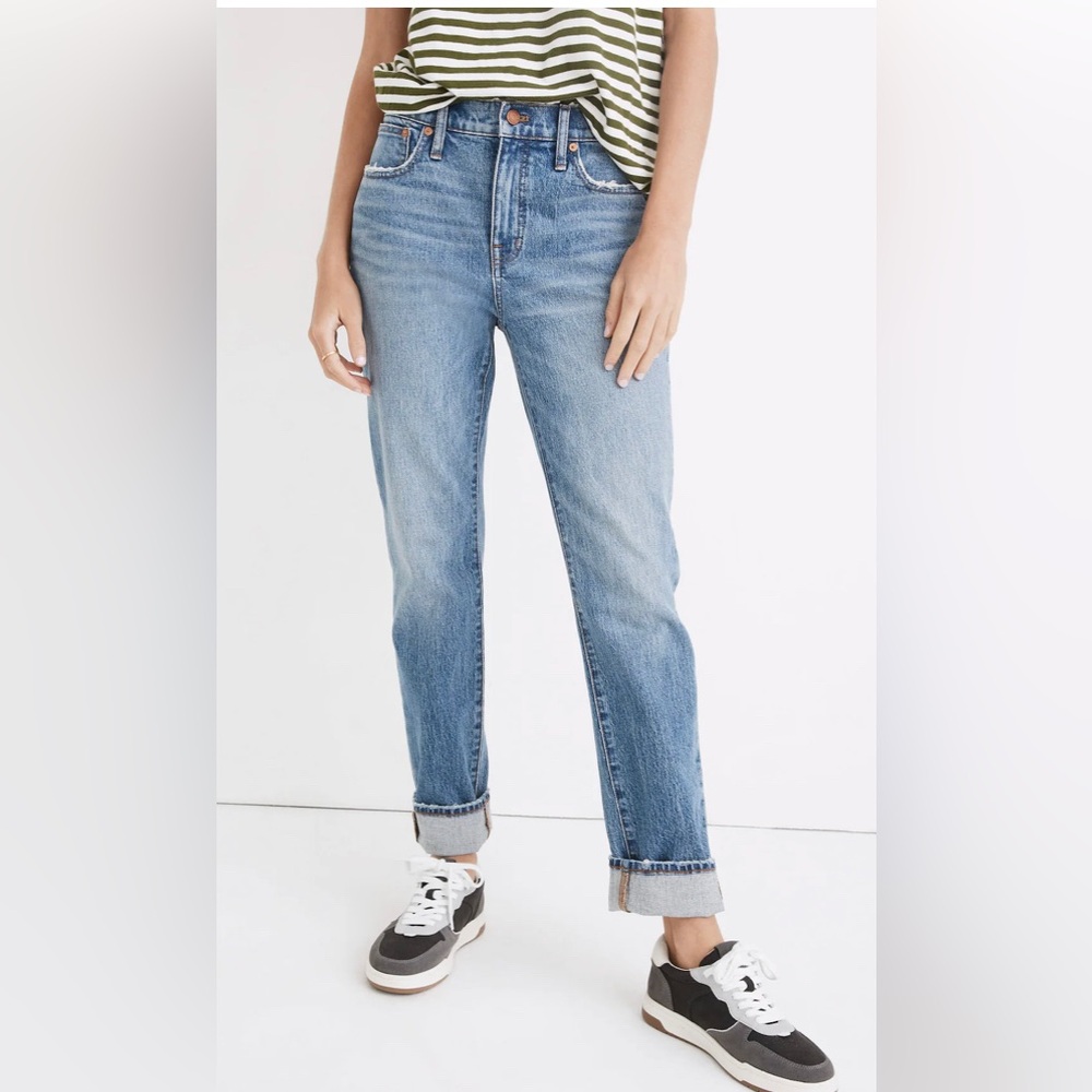 Madewell Tomboy Straight Jeans in Wright Wash size 27